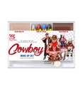 Set de "MAQUILLAGE DE COW BOY" ( 4crayons de maquillage, maquillage chair et marron en applicateur)