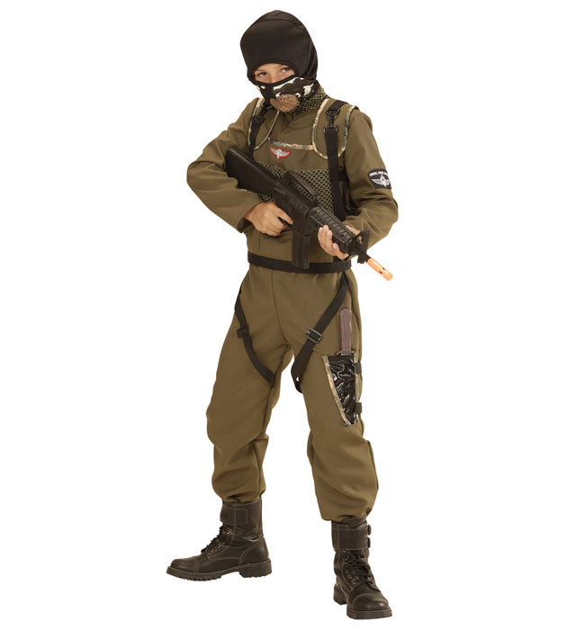 [49445] "PARACHUTISTE FORCES SPECIALES" (combinaison, gilet, capuche) (4-5 ans)