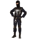 "AGENT S.W.A.T." (combinaison, gilet pare-balles, ceinture avec holster et bourse, protège-genoux et coudes, masque)