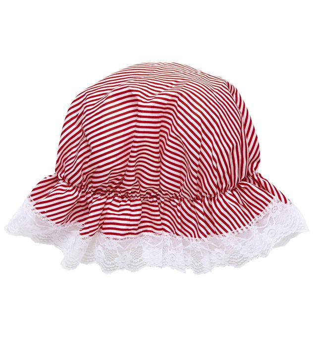 [02426] " BONNET RAYE BLANC/ROUGE"