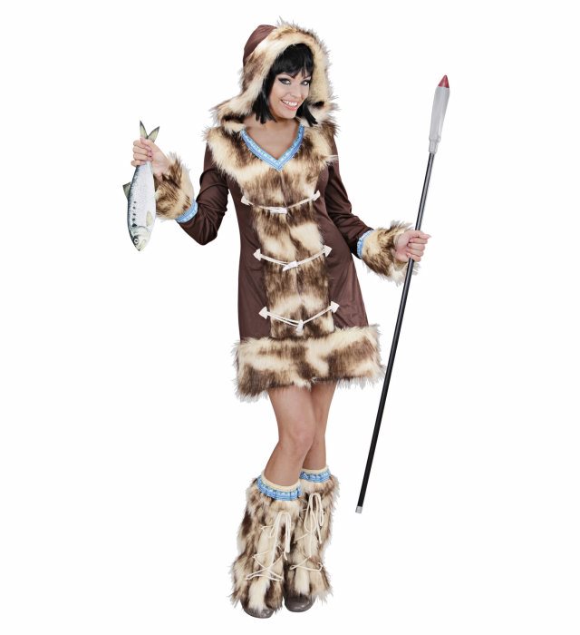 [02431] "AIKAA FILLE ESQUIMAU" (robe à capuche, jambières) (S)