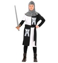 "GUERRIER MEDIEVAL" - blanc (manteau, ceinture, capuche)