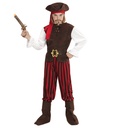 "PIRATE DES CARAIBES" (chemise avec gilet, ceinture, couvre-bottes, bandeau, chapeau)