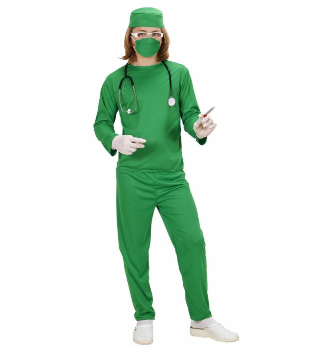 [72956] "CHIRURGIEN" (casaque, pantalon, chapeau, masque) (5-7 ans)