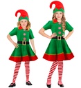 "ELFE ASSISTANT DU PERE NOEL" (robe avec ceinture, chapeau, socquettes)