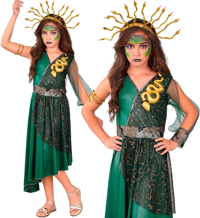 [91525] "MEDUSE" (robe, coiffe) (4-5 ans)