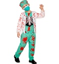 "DOCTEUR ZOMBIE" (manteau avec cage thoracique, pantalon, chapeau, masque facial)