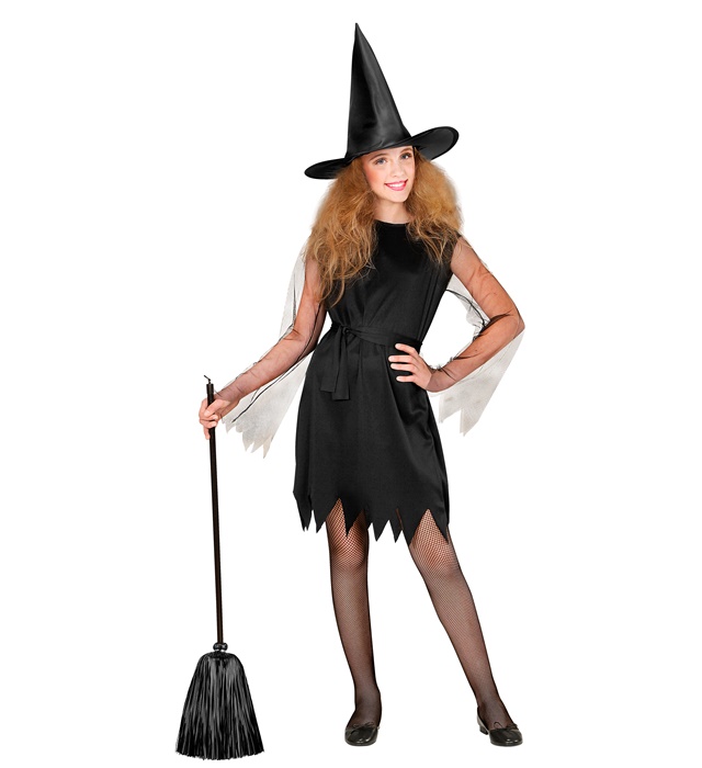 "SORCIERE " (robe, ceinture, chapeau)