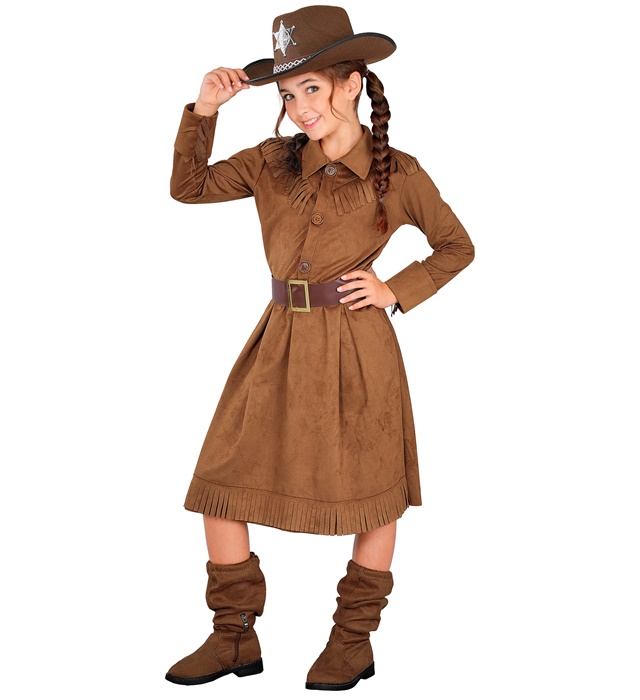 [93496] "COW BOY FEMME" (robe, ceinture) (5-7 ans)