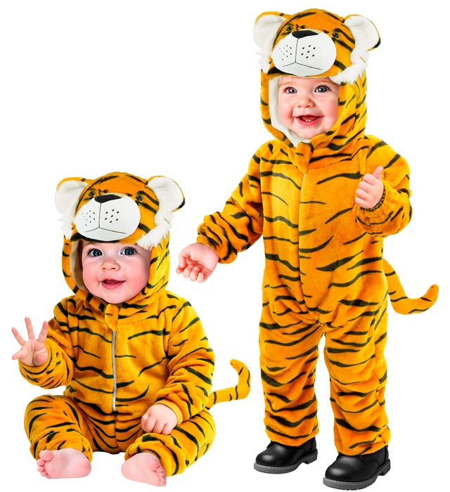 "TIGRE EN VELOURS DOUX" (combinaison à capuche)