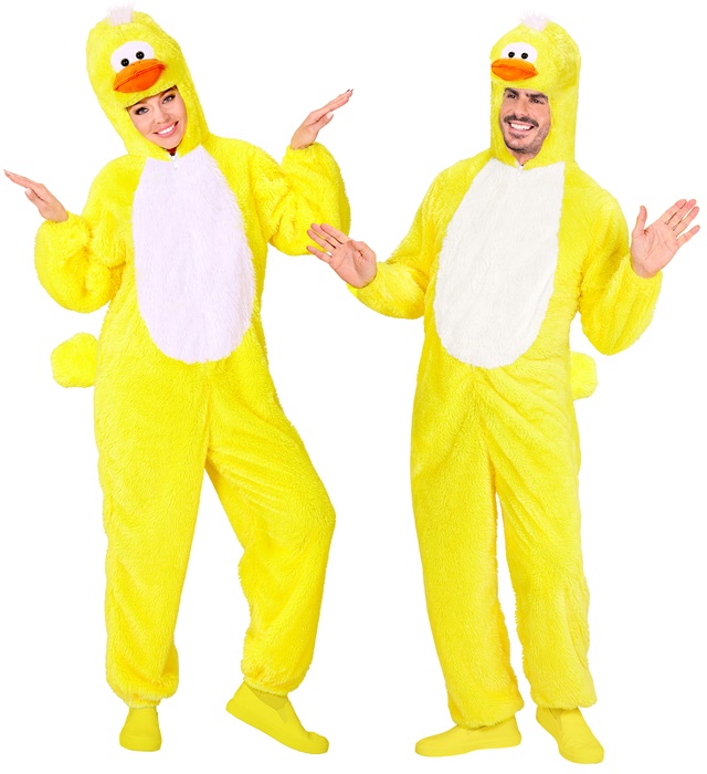 "CANETON EN PELUCHE DOUX" (combinaison à capuche avec masque)