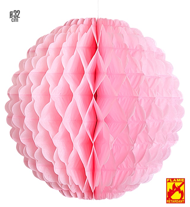 "GLOBE NID D'ABEILLE ROSE" Ø 32 cm - retardateur de flamme