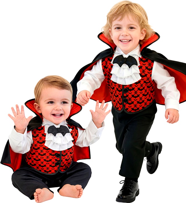 [97251] "VAMPIRE" (combinaison, cape) (6-12 mois)
