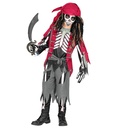 "SQUELETTE PIRATE" (chemise avec veste et ceinture, pantalon, bandana)