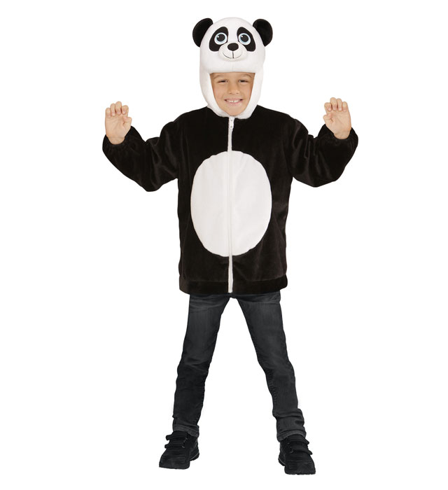 "PANDA EN PELUCHE DOUX" (veste à capuche et masque)