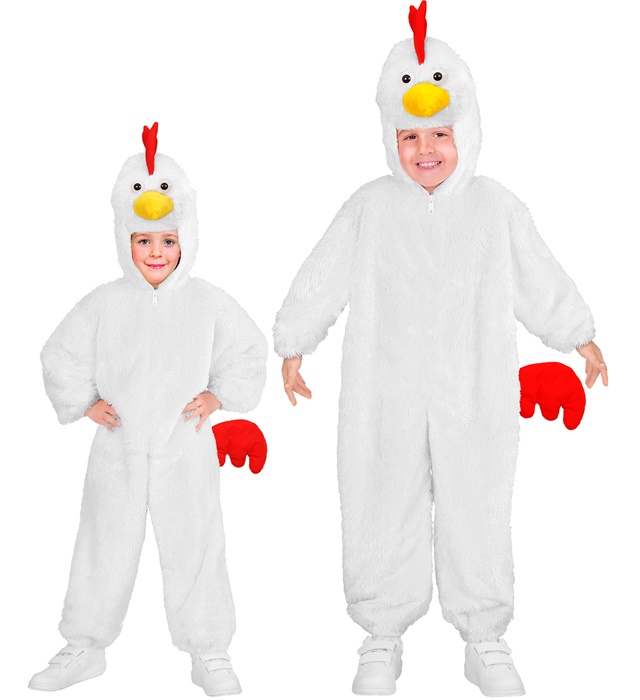 "POULET EN PELUCHE DOUX" (combinaison à capuche et masque)