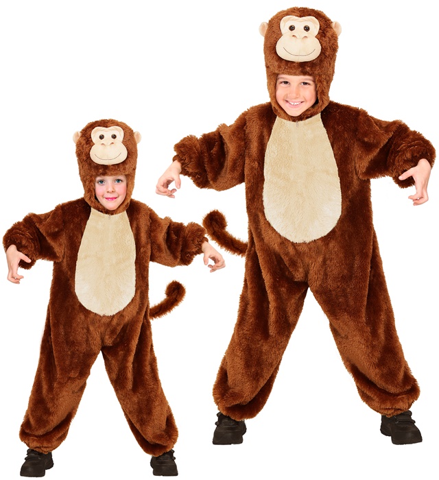 "SINGE EN PELUCHE DOUX" (combinaison à capuche et masque)