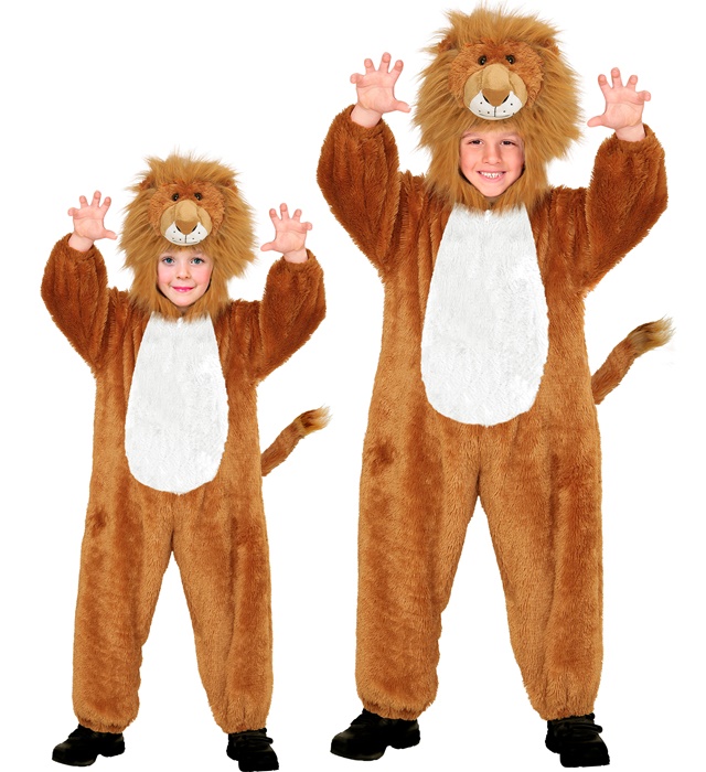 "LION EN PELUCHE DOUX" (combinaison à capuche et masque)