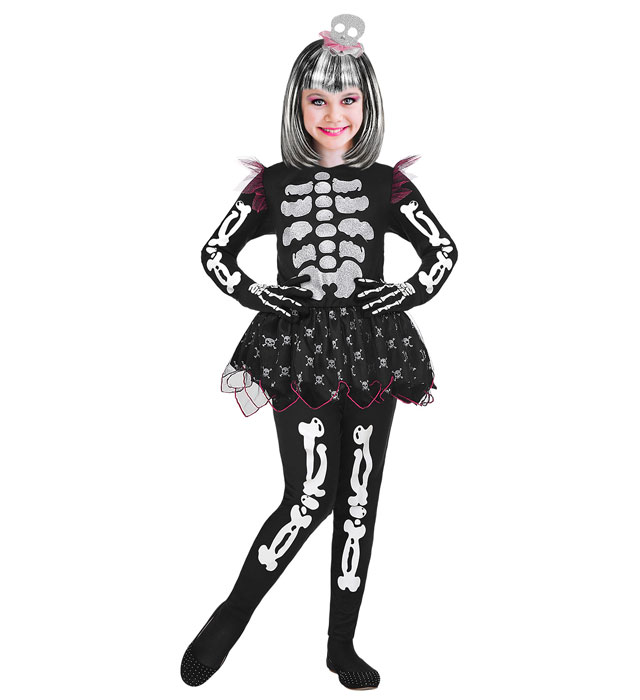 "SQUELETTE" (maillot avec tutu, pantalon, coiffe)
