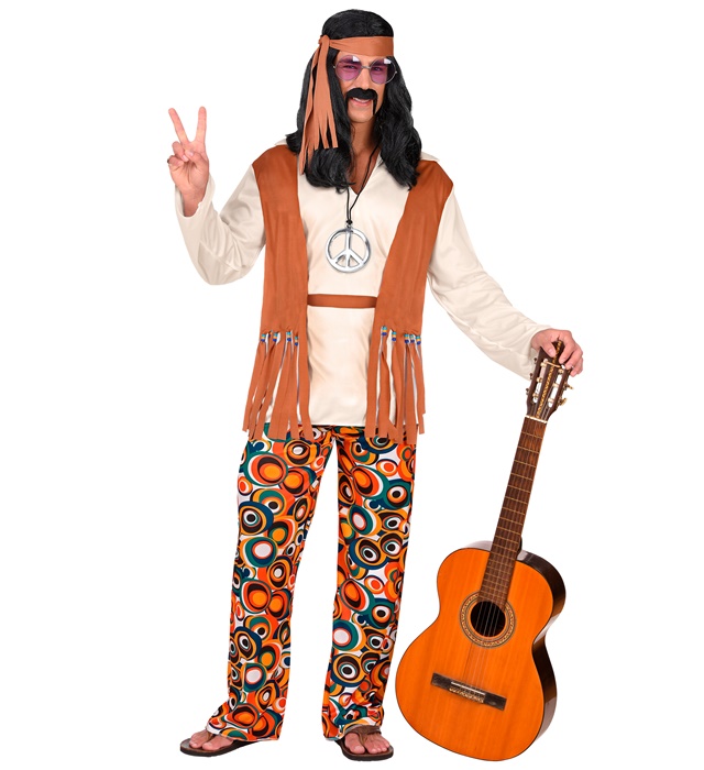 "HIPPIE" (chemise avec veste, pantalon, ceinture, bandeau)