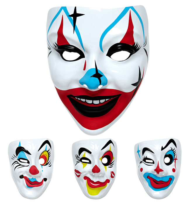 [2688C] "MASQUE CLOWN PVC" 4 styles assortis