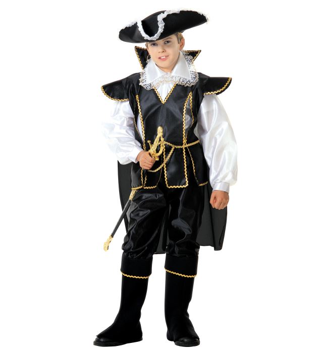 "CORSAIRE DES MERS" (chemise, casaque avec cape, pantalon avec surbottes, chapeau)