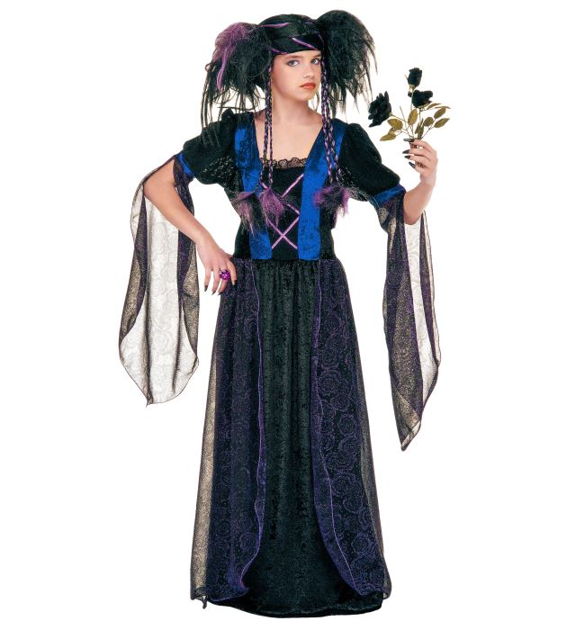 "PRINCESSE GOTHIQUE" (robe, cagoule avec voile)