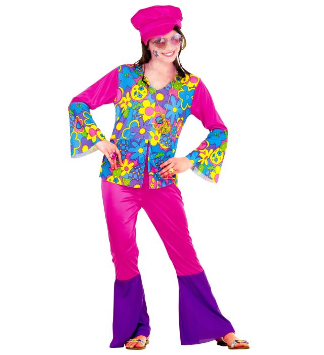 [38167] "FILLE HIPPY" (chemise, pantalon, chapeau, collier) (8-10 ans)