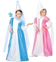 "FEE" rose et turquoise (robe avecjupon, ceinture, chapeau avec voiles)