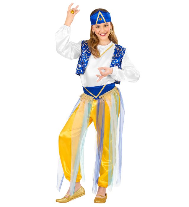 "PRINCESSE ARABE" (chemise, gilet,pantalon avec voiles, ceinture, cagoule)