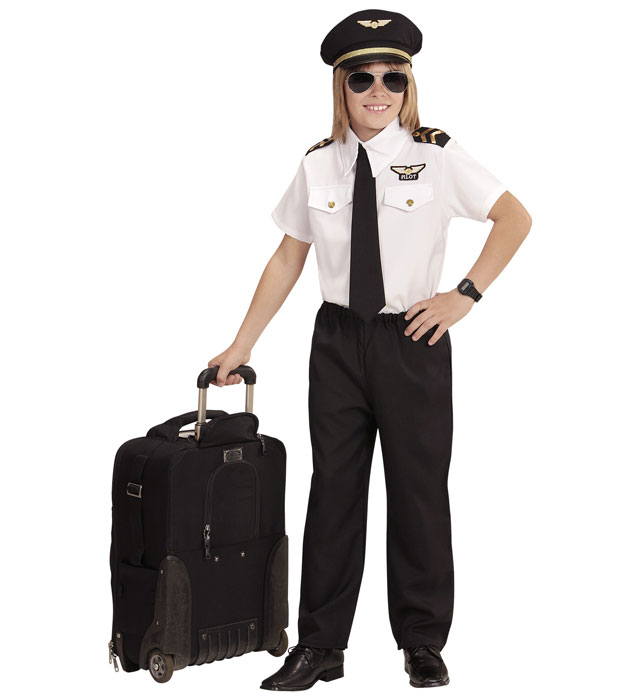 [96805] PILOTE (chemise, cravate, pantalon,chapeau)                          , (4-5 ans)