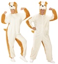 "BULLDOG EN PELUCHE DOUX" (combinaison à capuche avec masque)