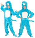 "LION BLEU EN PELUCHE DOUX" (costume à capuche et masque)