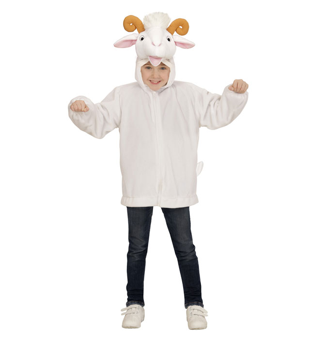 "CHEVRE EN PELUCHE DOUX" (veste à capuche et masque)