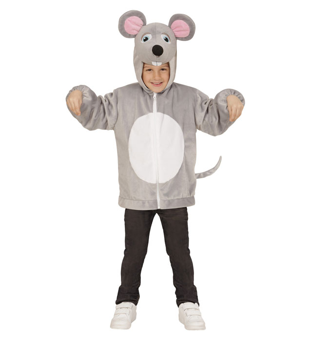 "SOURIS EN PELUCHE DOUX" (veste à capuche et masque)