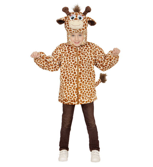 "GIRAFE EN PELUCHE DOUX" (veste à capuche et masque)