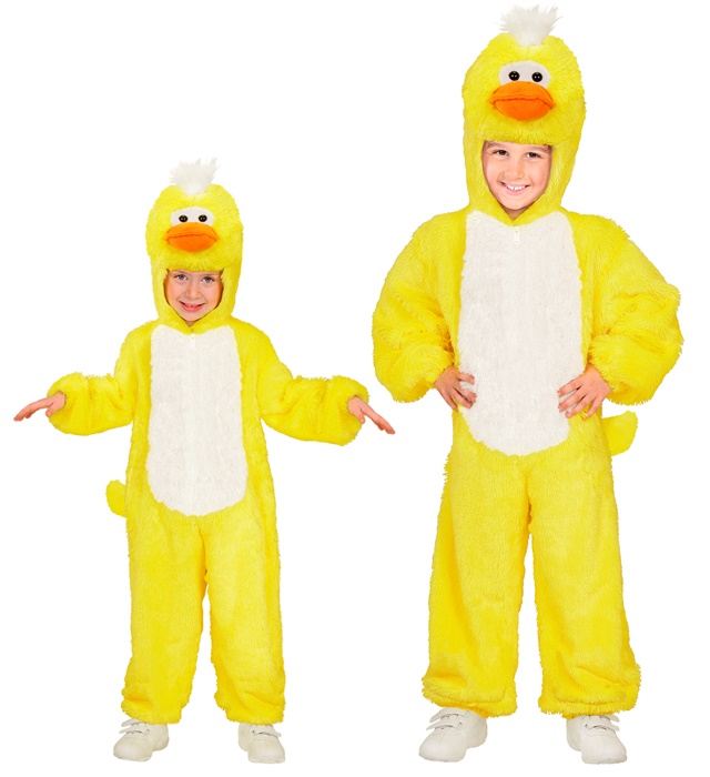 [98087] "CANARD EN PELUCHE DOUX" (combinaison à capuche et masque) (1-2 ans)