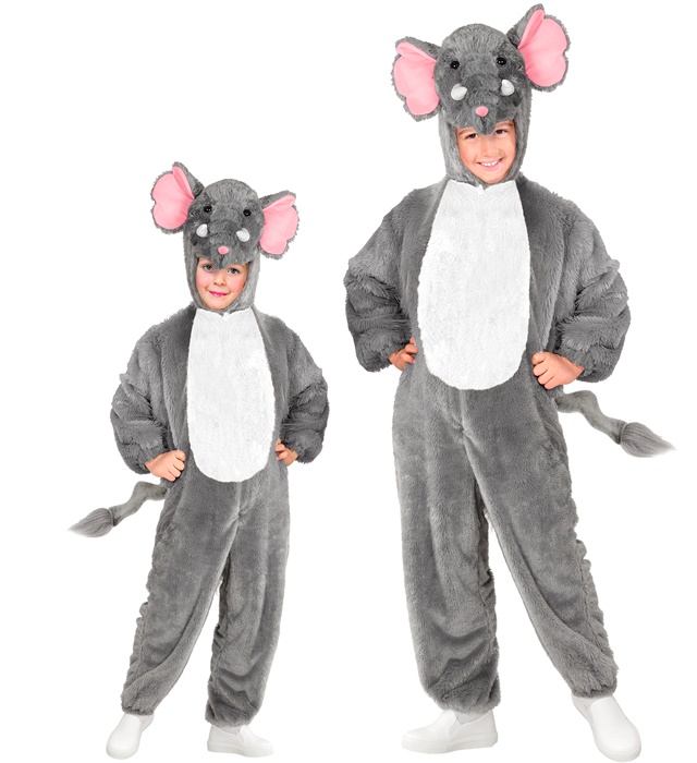 [98104] "ELEPHANT EN PELUCHE DOUX" (combinaison à capuche et masque) (4-5 ans)
