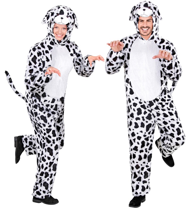 [9905A] "DALMATIEN AMUSANT" (combinaison à capuche avec masque) (M)