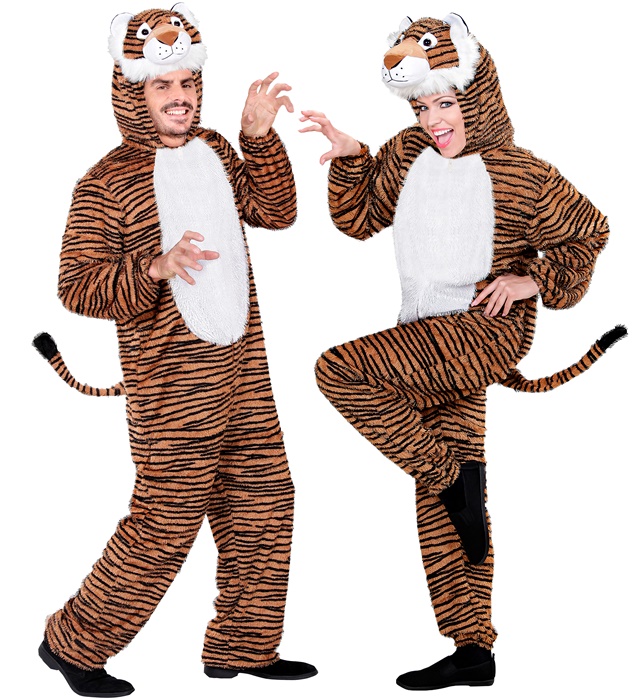 "TIGRE AMUSANT" (combinaison à capuche avec masque)