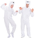 "OURS POLAIRE AMUSANT" (combinaison à capuche avec masque)