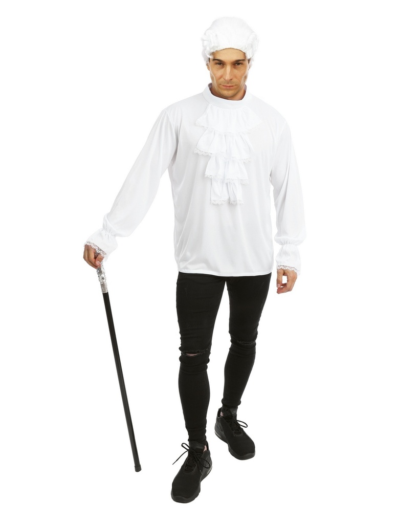 [PTC-12133] Chemise à jabot - blanc - adulte