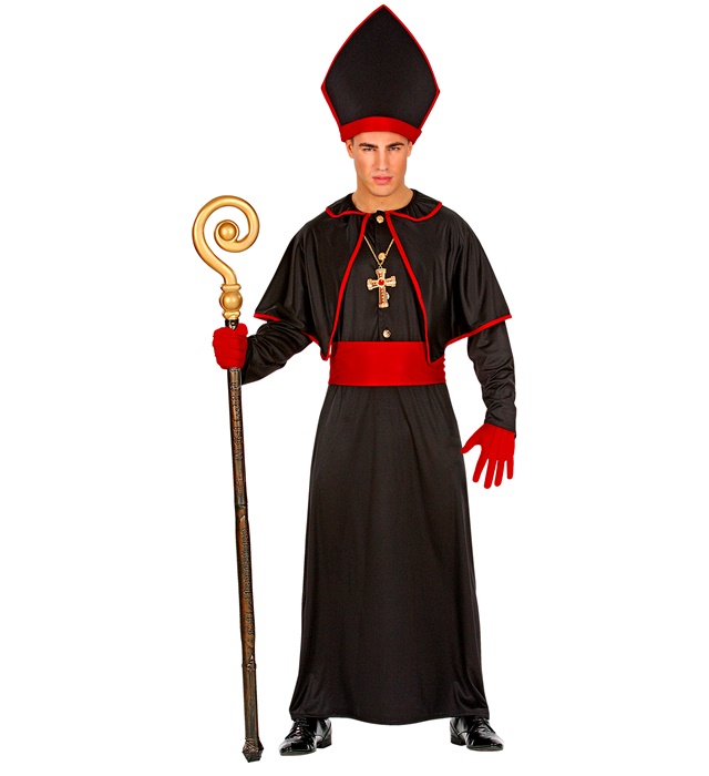 [02639] "EVEQUE" (robe avec étole de fourrure, ceinture, chapeau) (XS)