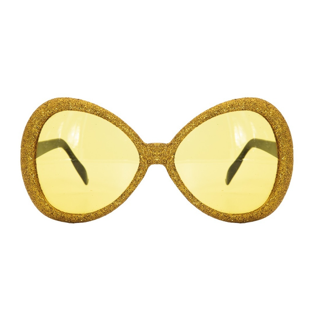 Lunettes disco mouche - or