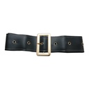 Ceinture simili cuir - noir - 150 cm