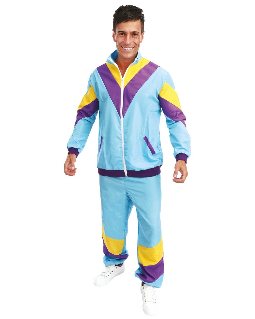 [PTC-24753] Costume survêtement années 80 - homme - bleu (XS)
