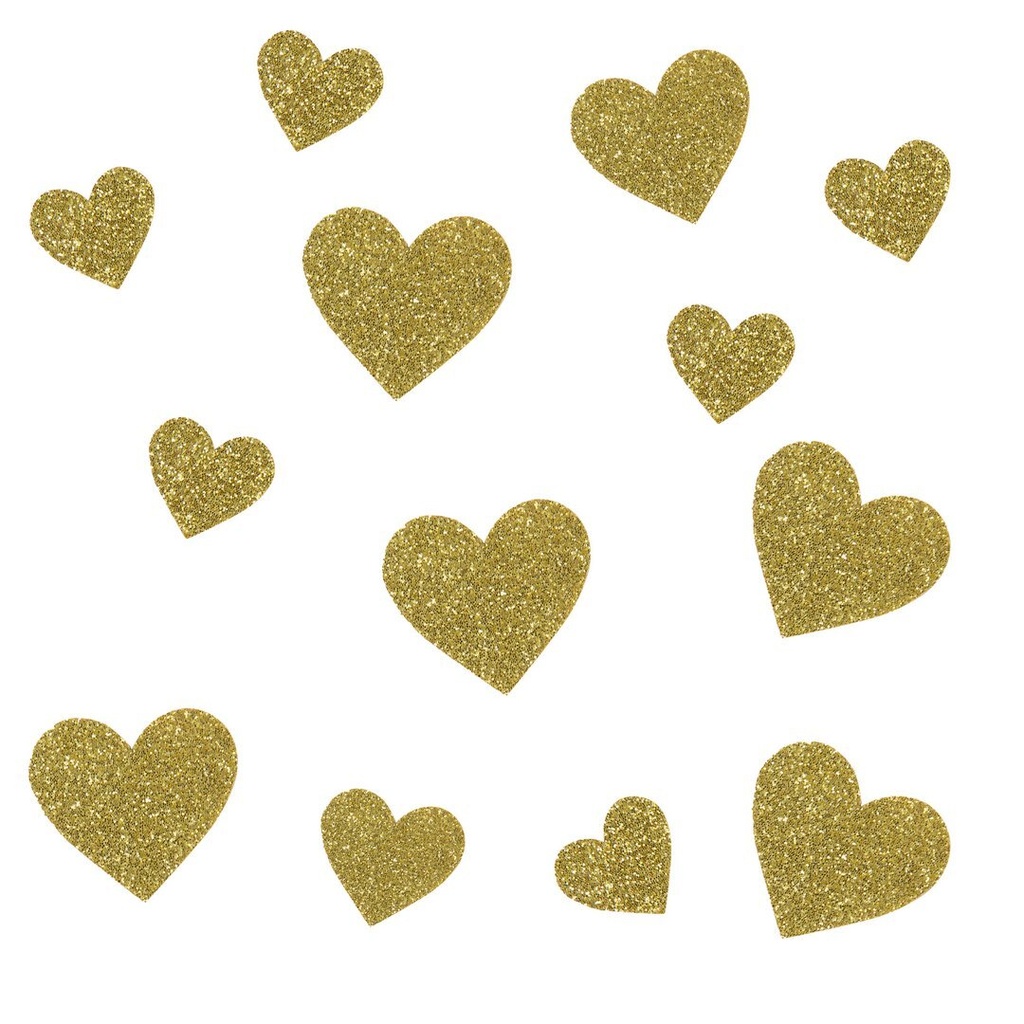 [PTC-21222] Confettis de table cœur - lot de 50 - or
