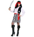 "PIRATE FEMME" (chemise avec veste, jupe, ceinture, bandeau)