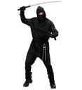 "NINJA" (casaque avec capuche, pantalon, ceinture, masque, bandes pour bras et jambes)