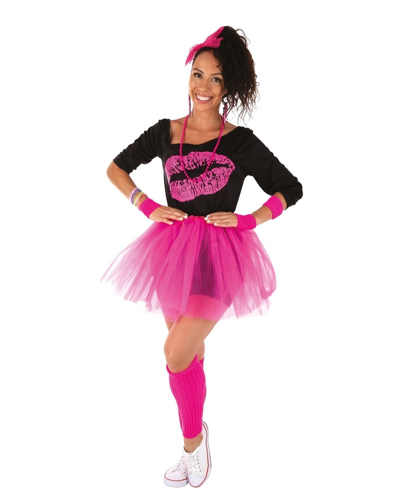 [PTC-22662] Costume tutu années 80 - adulte - rose fluo